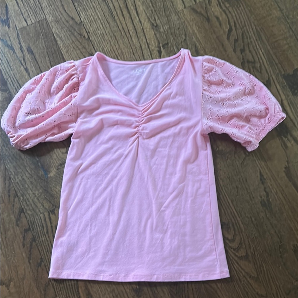 Pink Puff Sleeve Top
